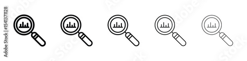 Analysis icon for mobile concept and web design.
