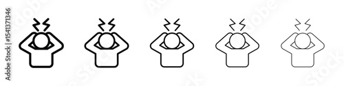 Anxiety icon for mobile concept and web design.