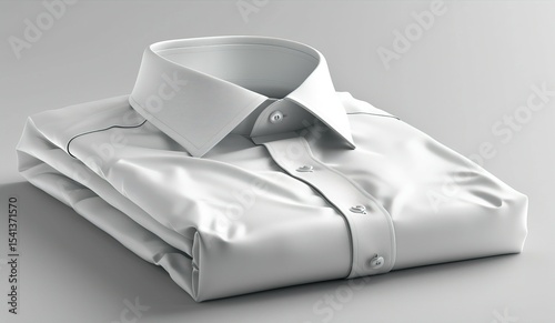 A white dress shirt on white background