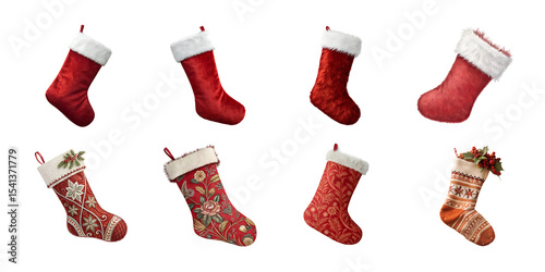 Christmas Stocking with Festive Patterns