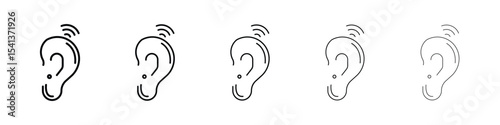 Assistive listening systems icon for mobile concept and web design.