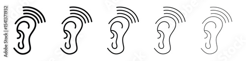 Assistive listening systems icon for mobile concept and web design.