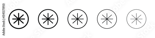 Asterisk icon for mobile concept and web design.