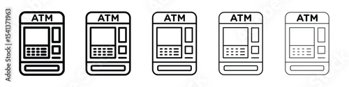 Atm icon for mobile concept and web design.
