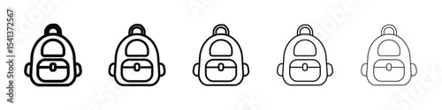Backpack icon for mobile concept and web design.