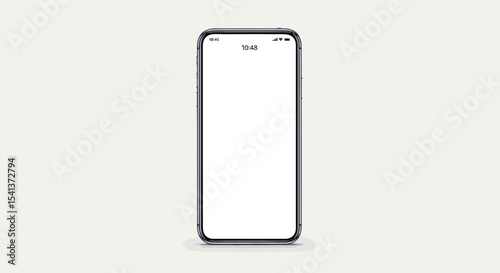 Modern Gray Smartphone Mockup with Blank Screen