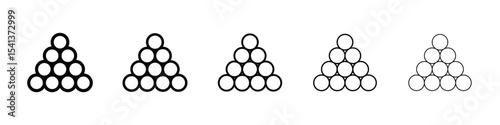 Ball pile icon for mobile concept and web design.