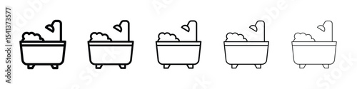 Bath icon for mobile concept and web design.
