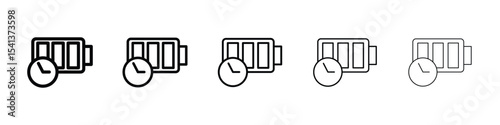 Battery life icon for mobile concept and web design.