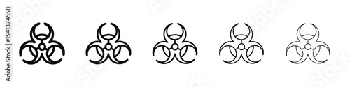 Biohazard icon for mobile concept and web design.