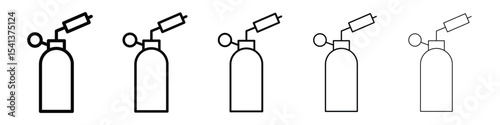 Blowtorch icon for mobile concept and web design.