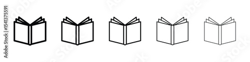 Book open icon for mobile concept and web design.