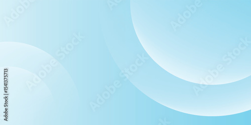 Minimalist banner background, pastel colorful, Light Blue gradations. Circle effect style geometric, abstract background. Vector Illustration