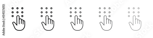 Braille icon for mobile concept and web design.