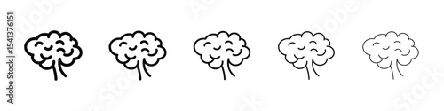 Brain icon for mobile concept and web design.