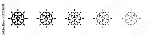 Brainstorm icon for mobile concept and web design.
