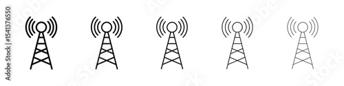 Broadcast tower icon for mobile concept and web design.