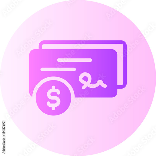 cheque gradient icon