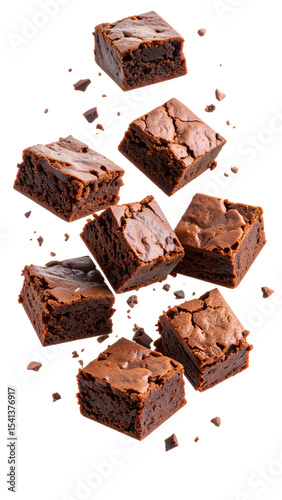 flying brownies isolated on transparent white background clipping path PNG background