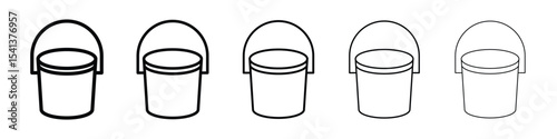 Bucket icon for mobile concept and web design.