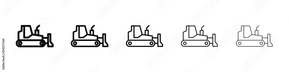 Naklejka premium Bulldozer icon for mobile concept and web design.