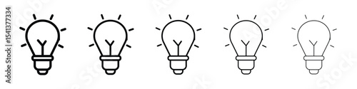 Bulb icon for mobile concept and web design.