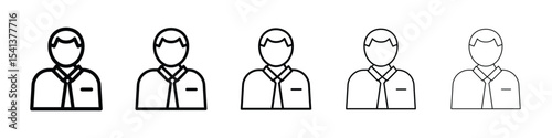 Businessman icon for mobile concept and web design.