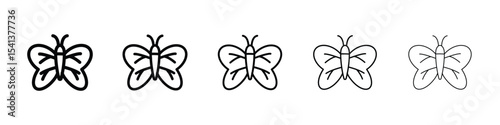 Butterfly icon for mobile concept and web design.