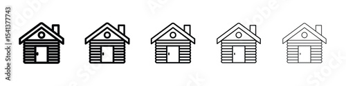 Cabin icon for mobile concept and web design.