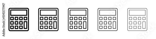 Calculator icon for mobile concept and web design.