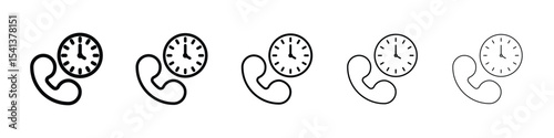 Call duration icon for mobile concept and web design.