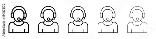 Callcenter icon for mobile concept and web design.