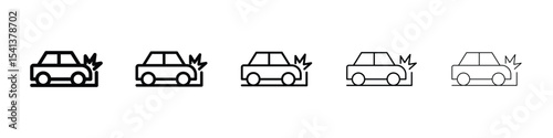 Car accident icon for mobile concept and web design.
