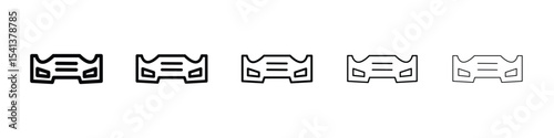 Car bumper icon for mobile concept and web design.