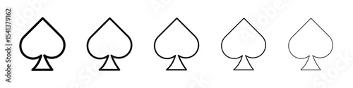 Card-spade icon for mobile concept and web design.