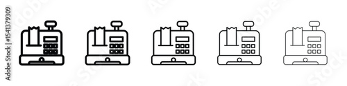 Cash register icon for mobile concept and web design.