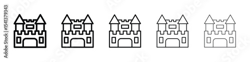 Castle icon for mobile concept and web design.