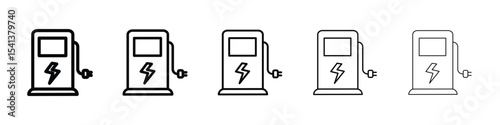 Charging station icon for mobile concept and web design.