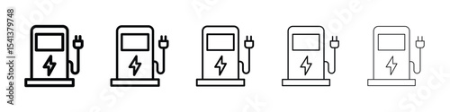 Charging station icon for mobile concept and web design.