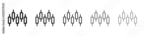 Chart candlestick icon for mobile concept and web design.