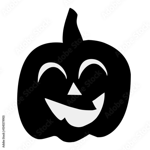 Halloween pumpkin silhouette vector 