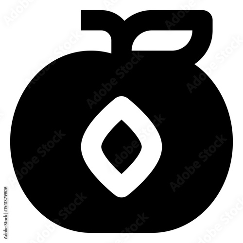 food and fruit solid icon set