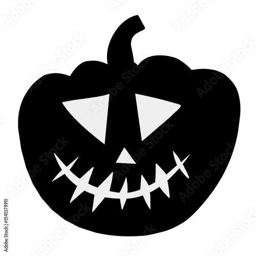 Halloween pumpkin silhouette vector 