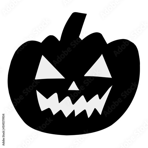 Halloween pumpkin silhouette vector 
