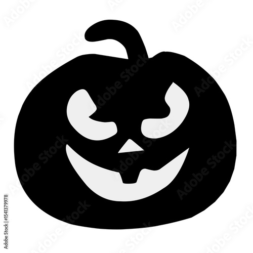 Halloween pumpkin silhouette vector 