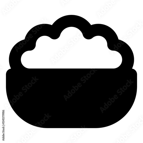 food and fruit solid icon set