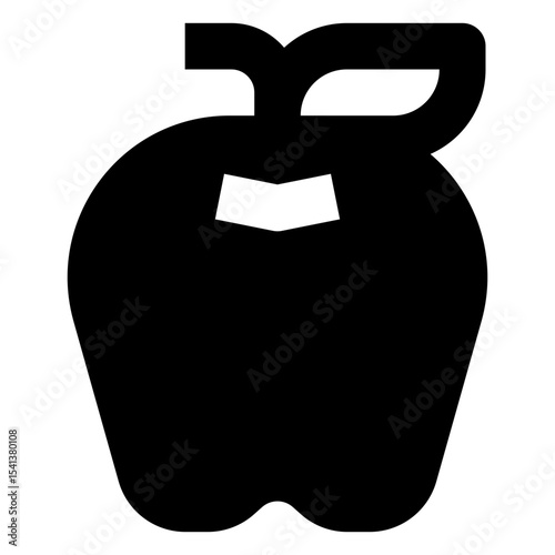 food and fruit solid icon set