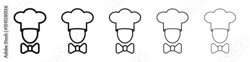 Chef icon for mobile concept and web design.