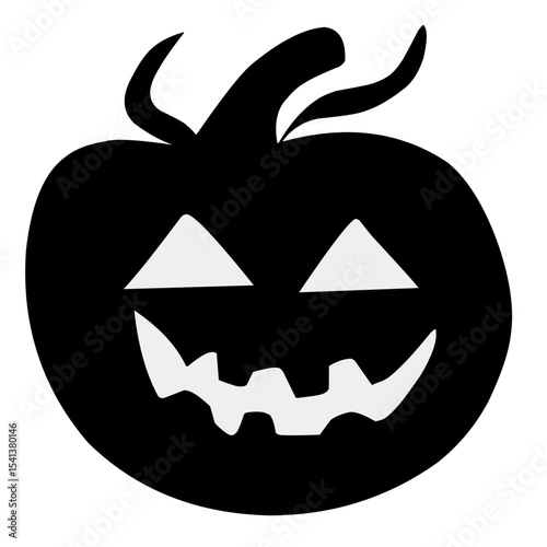Halloween pumpkin silhouette vector 
