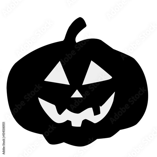 Halloween pumpkin silhouette vector 